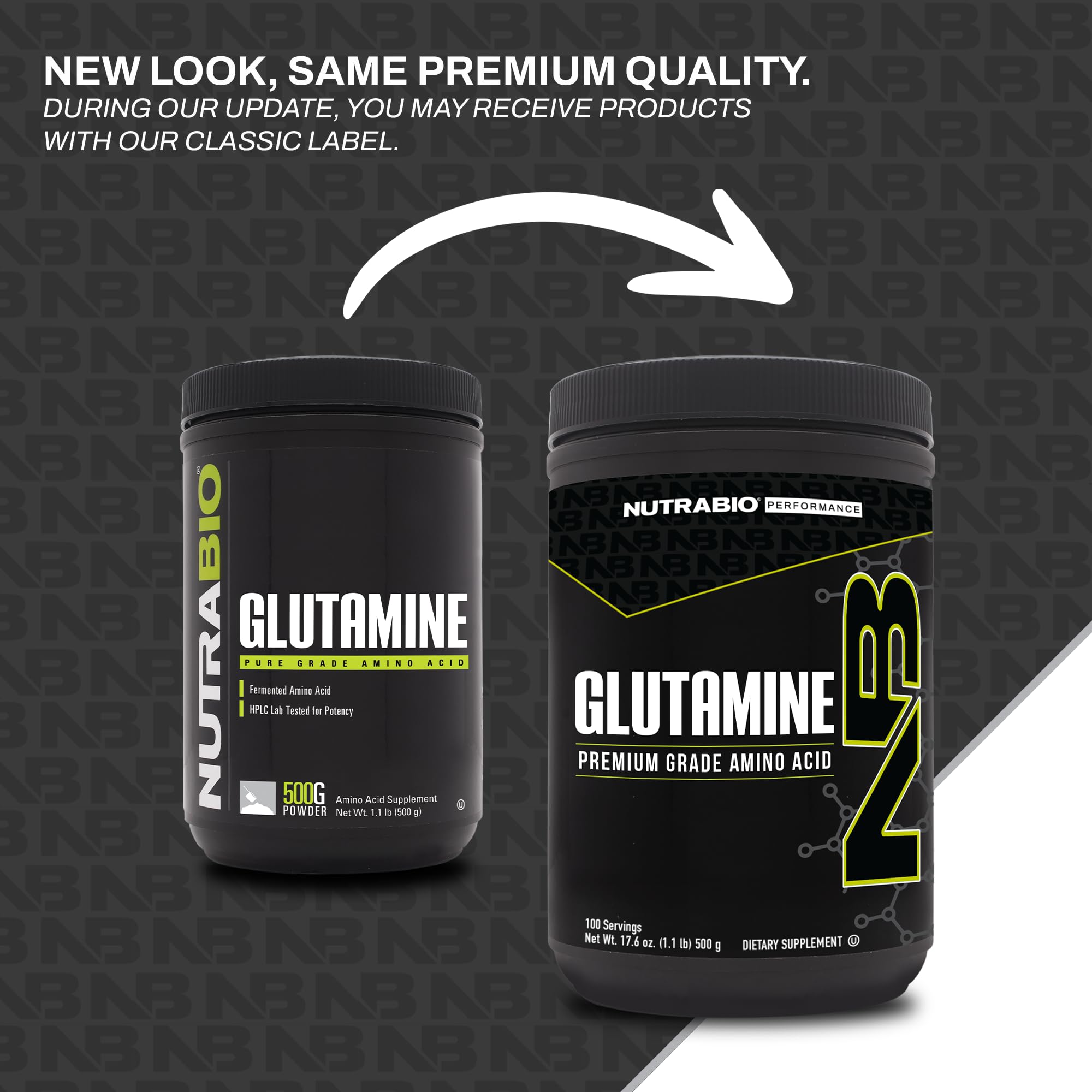 NutraBio Glutamine en poudre, contrôle qualité américain pour une sécurité renforcée.