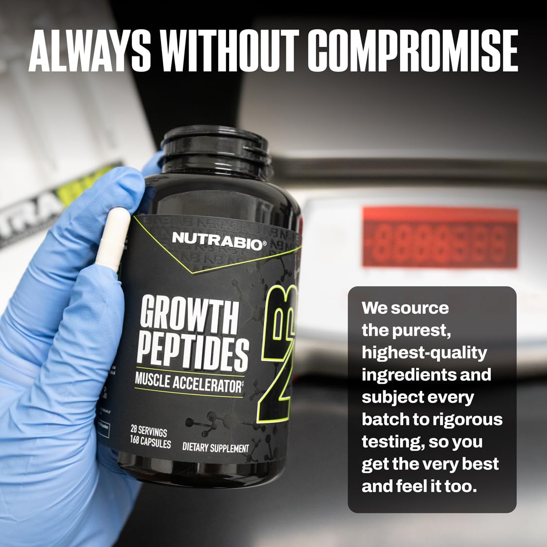 NutraBio Growth Peptides : apres entrainement, recuperation facilitée et reconstruction.