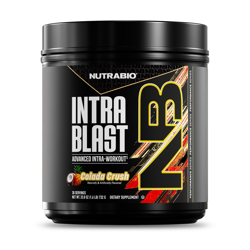 NutraBio Intra Blast Colada Crush, bouteille prête, hydratation pendant l’entraînement.