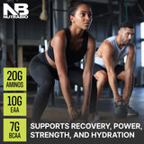 NutraBio Intra Blast gourde-shaker: mélange homogène en déplacement.