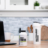 NutraBio Omega-3: forme triglycéride privilégiée pour absorption optimale.