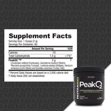NutraBio PeakO2, étiquette claire garantissant traçabilité et pureté pour des choix éclairés.