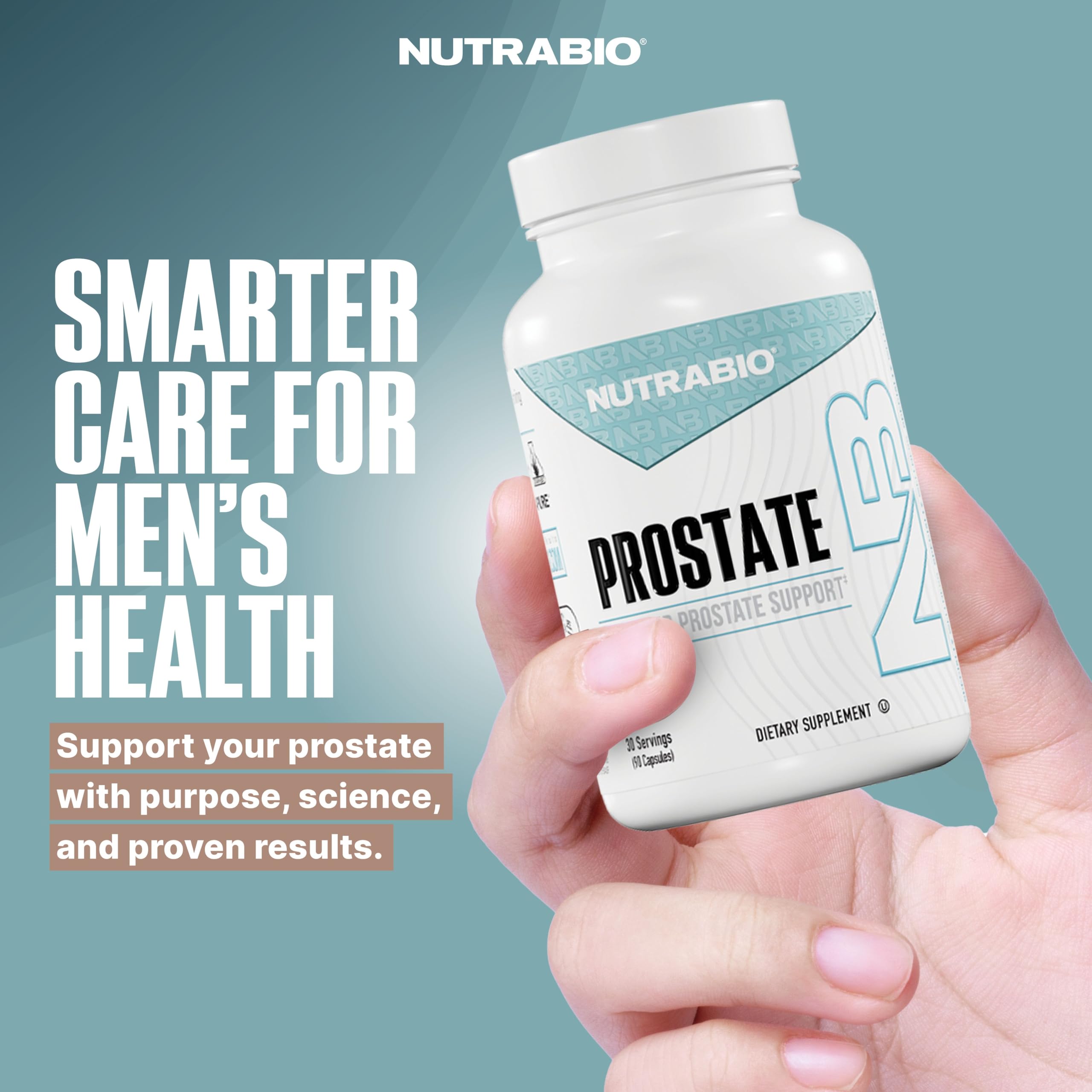 NutraBio Prostate – emballage et boîte, présentation soignée et informative.