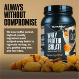 NutraBio protéine-lactoserum isolat – ingrédients sans ogm, gluten ni soja.
