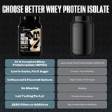 Boisson prête NutraBio whey isolate vanille dans un verre frais.