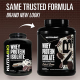 NutraBio Whey Isolate Cookies Creme - gobelet prêt pour mélange rapide après l entraînement.