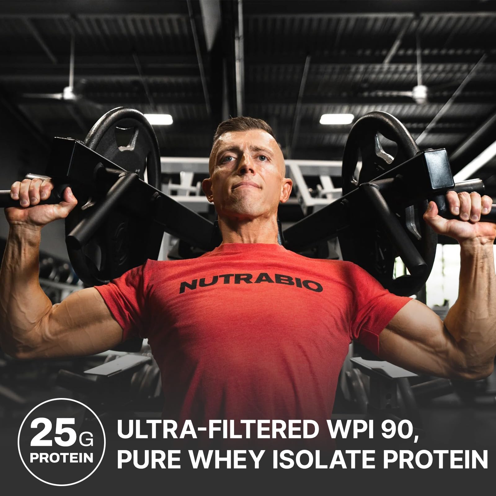 NutraBio Whey Isolate cuillère-dose vanille dosage précis pour vos séances.