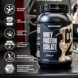 NutraBio Whey Isolate, etiquette-nutritionnelle, informations claires pour choisir ses protéines.