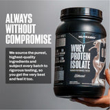 NutraBio Whey Isolate, montre-entraînement, complément discret pendant le sport.