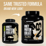 NutraBio Whey Isolate pot 5 lbs pratique pour doser facilement.