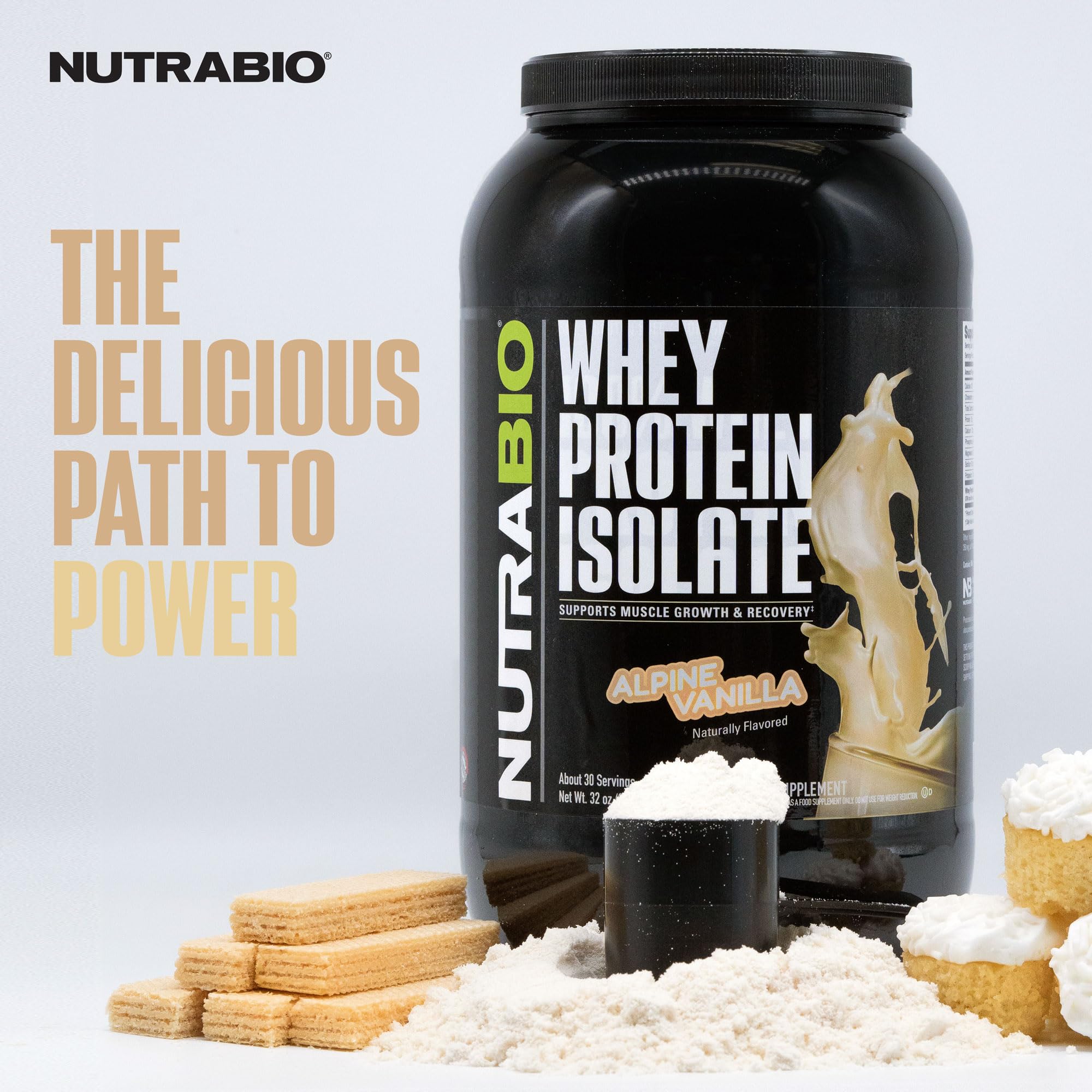 NutraBio whey isolate sans gluten et sans soja, usage sûr.