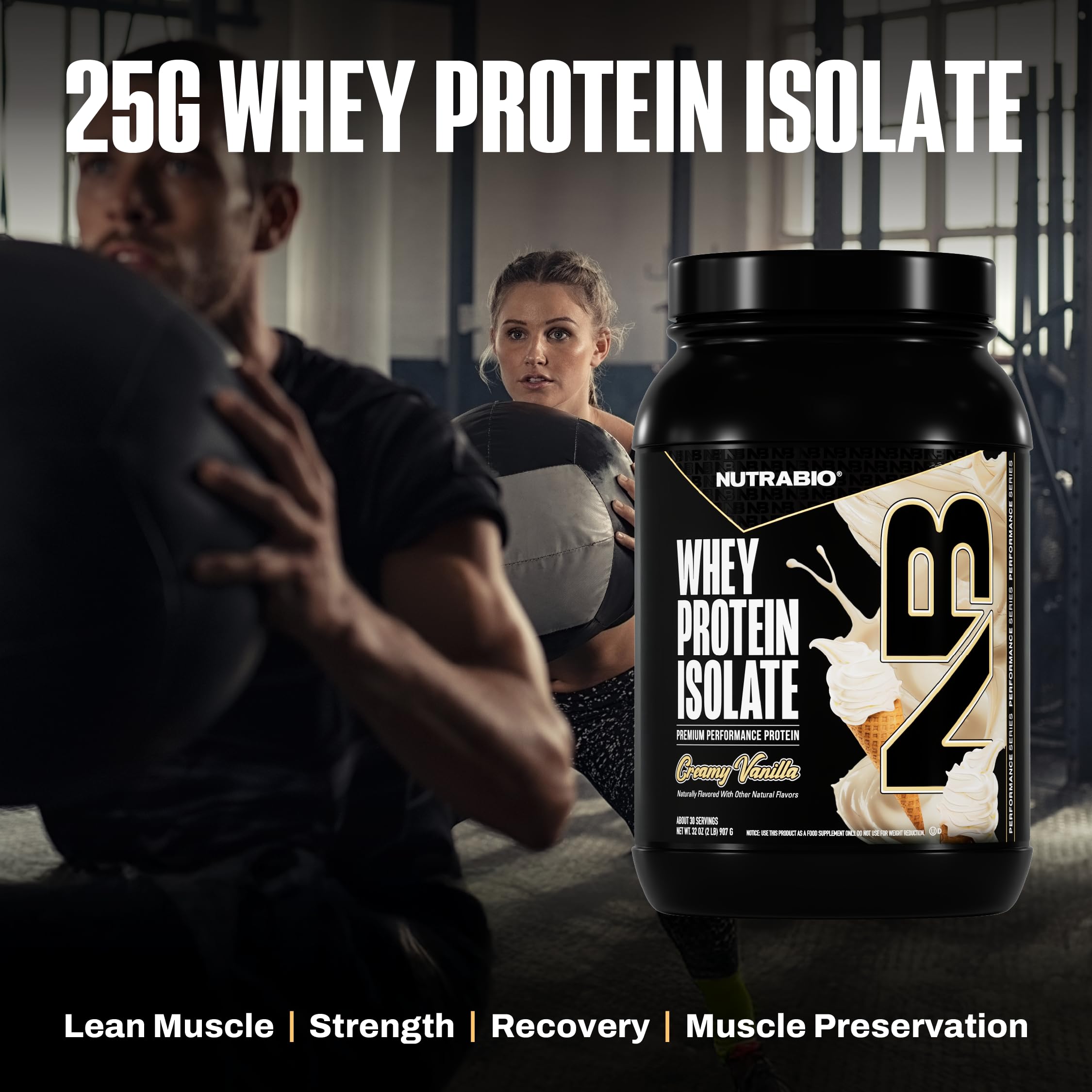 Smoothie NutraBio whey isolate vanille, texture onctueuse et goût agréable.