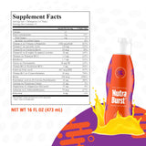 NutraBurst etiquette emballage affichant les nutriments principaux.