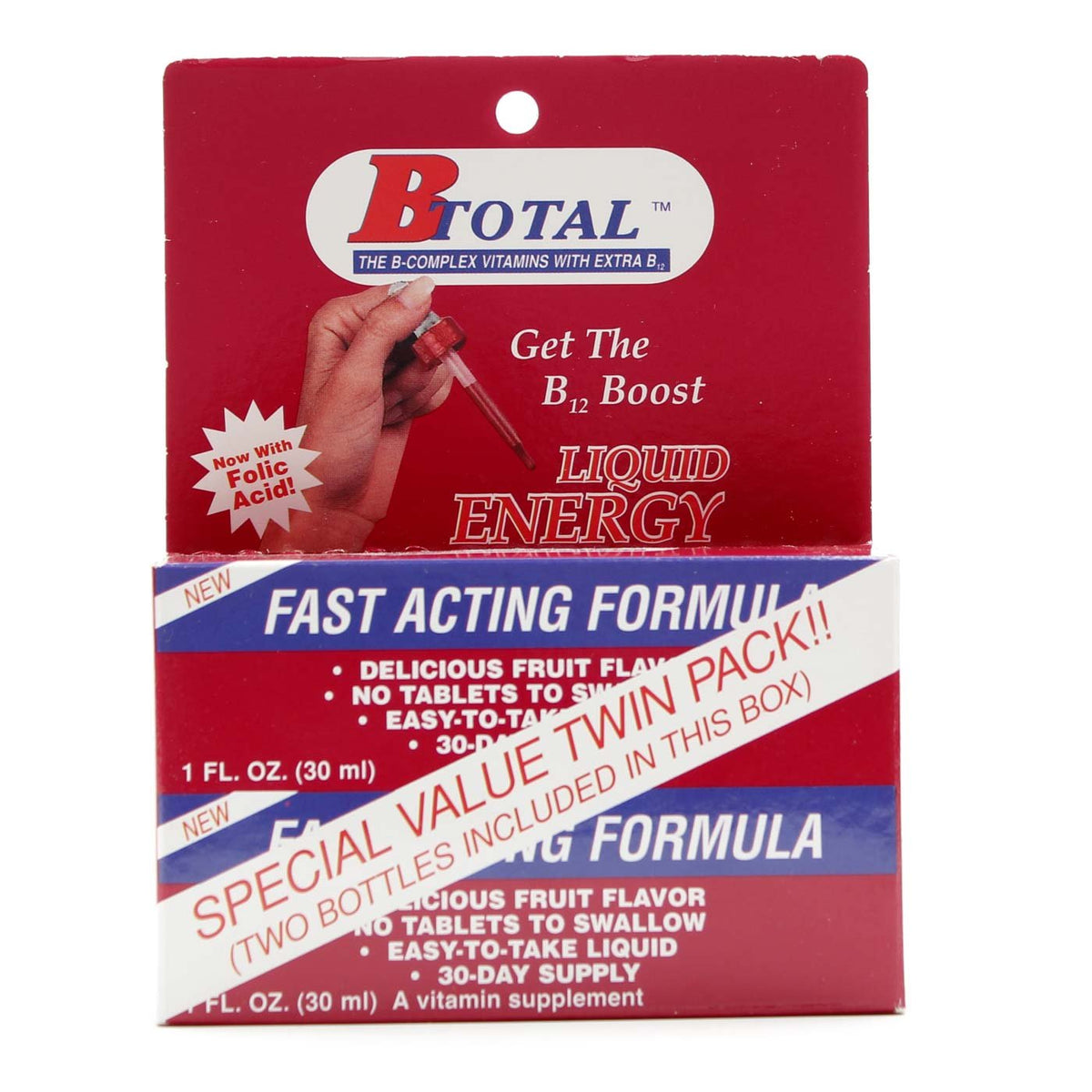 Nutraceutical Sublingual B Total Twnpck – bouteille montrant les vitamines B pour énergie.