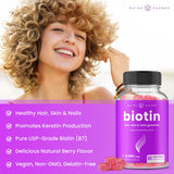 Gommes NutraChamps Biotine, dose 10000mcg, snack quotidien pour ongles plus forts.
