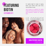 NutraChamps Biotine Gummies framboise flacon formule végan sans sucre