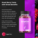 NutraChamps Biotine Gummies framboise flacon routine beauté pratique