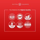 NutraChamps certification laboratoire – fabrication américaine, ingrédients premium.