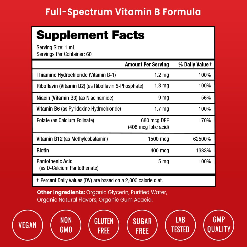 NutraChamps Complexe B sans gluten et sans allergènes.