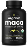 NutraChamps Maca Bio 2100mg: bouteille de capsules énergisantes et naturelles