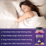 NutraChamps Mélatonine Gommes Prise Nocturne facilite un réveil frais et détendu.