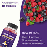 NutraChamps mélatonine gommes dosage 10 mg faciles à prendre chaque soir.