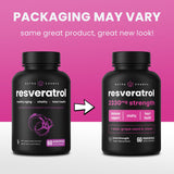 NutraChamps Resveratrol bouteille-sur-planche évoque un cadeau bien-être pertinent.