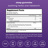 Gommes NutraChamps Sommeil avec mélange d’herbes pour un endormissement en douceur.