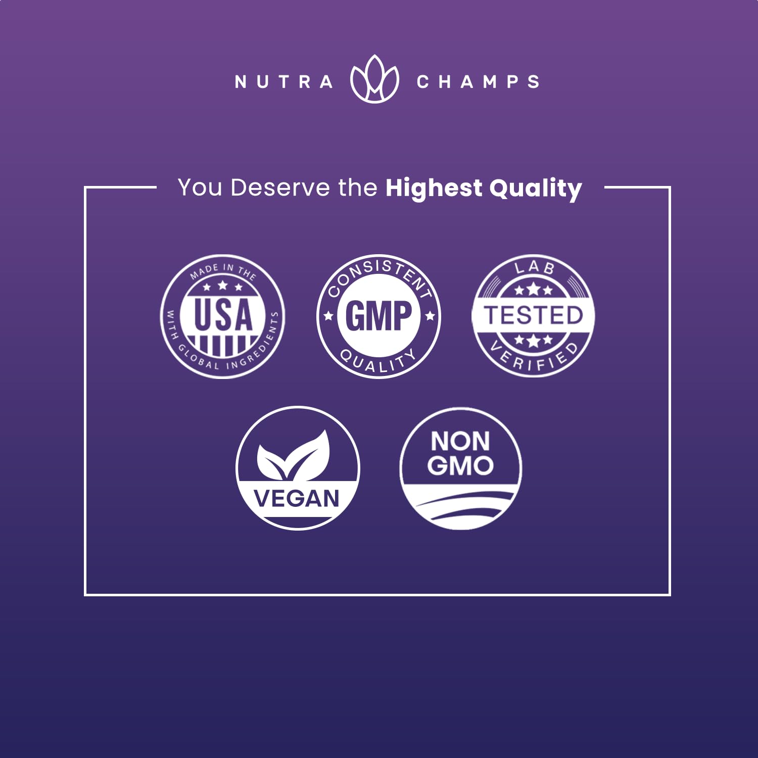NutraChamps L-théanine et L-tryptophane – apaisement nocturne potentiel.