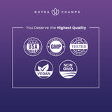NutraChamps L-théanine et L-tryptophane – apaisement nocturne potentiel.