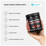 NutraChamps Super Greens – étiquette claire soulignant les nutriments et bienfaits