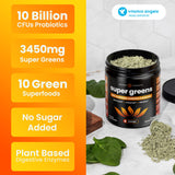 NutraChamps Super Greens, dégustation mangue, goût agréable et rafraîchissant.