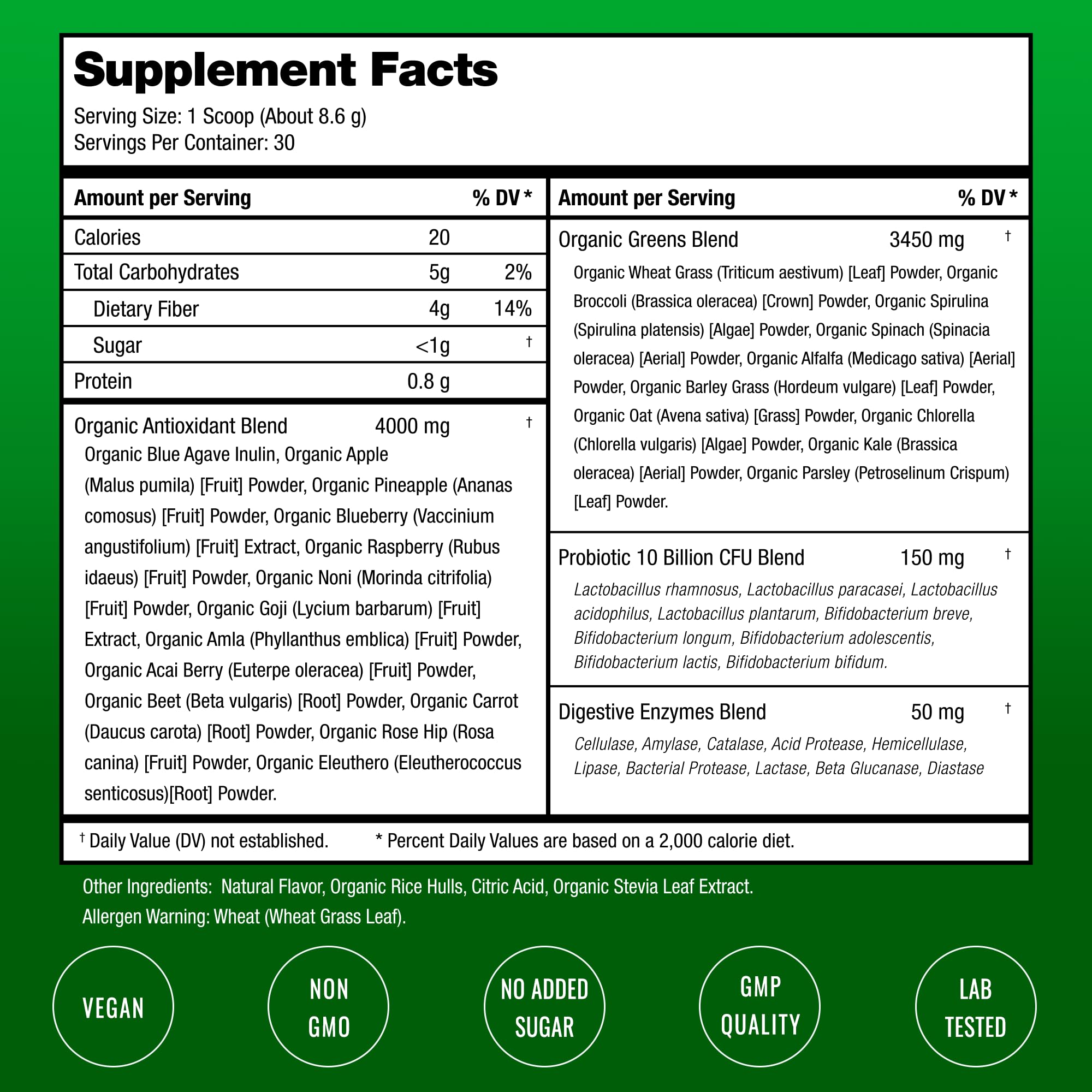 NutraChamps Super Greens - préparation rapide, mixe sans effort sans blender.
