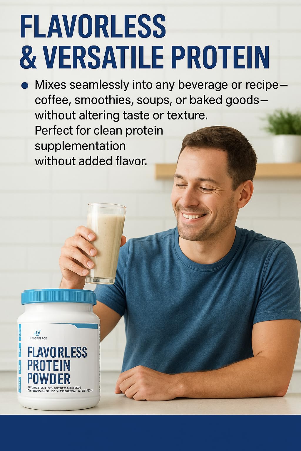 NutraForce protéine sans arôme pour flocons d’avoine, bol matin protéiné.