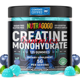 NUTRAGOGO Creatine Gummies, bouteille visible, pratique pour entraînement quotidien