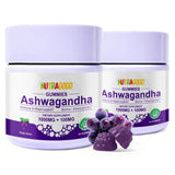 Gommes Ashwagandha NUTRAGOGO dans la bouteille, soutien immunitaire et détente.