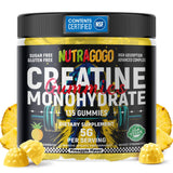 NUTRAGOGO Créatine Gomme – emballage 135 gommes, pratique et vegan pour l'entraînement.