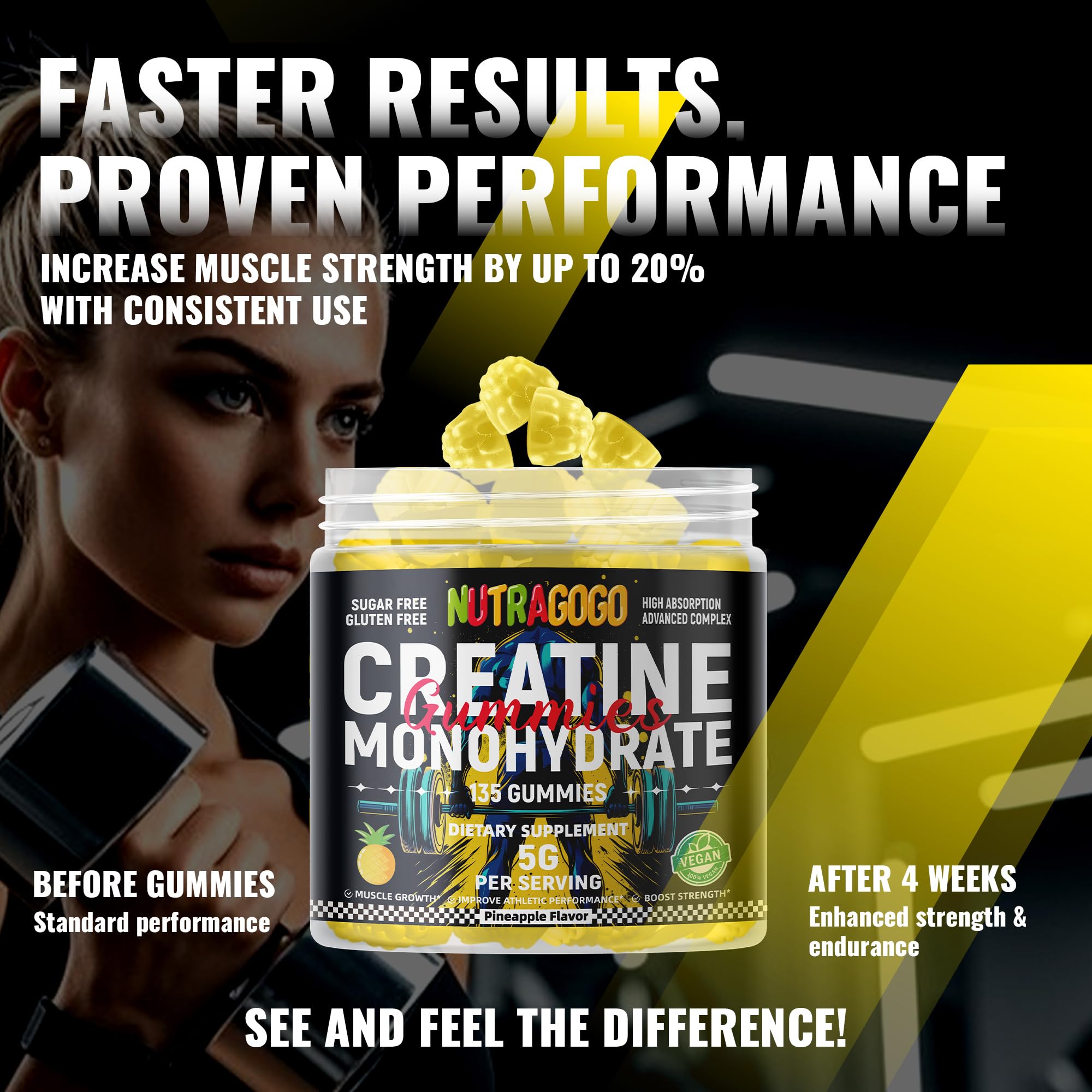 NUTRAGOGO Créatine Gomme – qualité certifiée NSF et fabrication fiable.