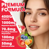 Gomme NUTRAGOGO couleur-fruits – sans gluten et sans gelatine.