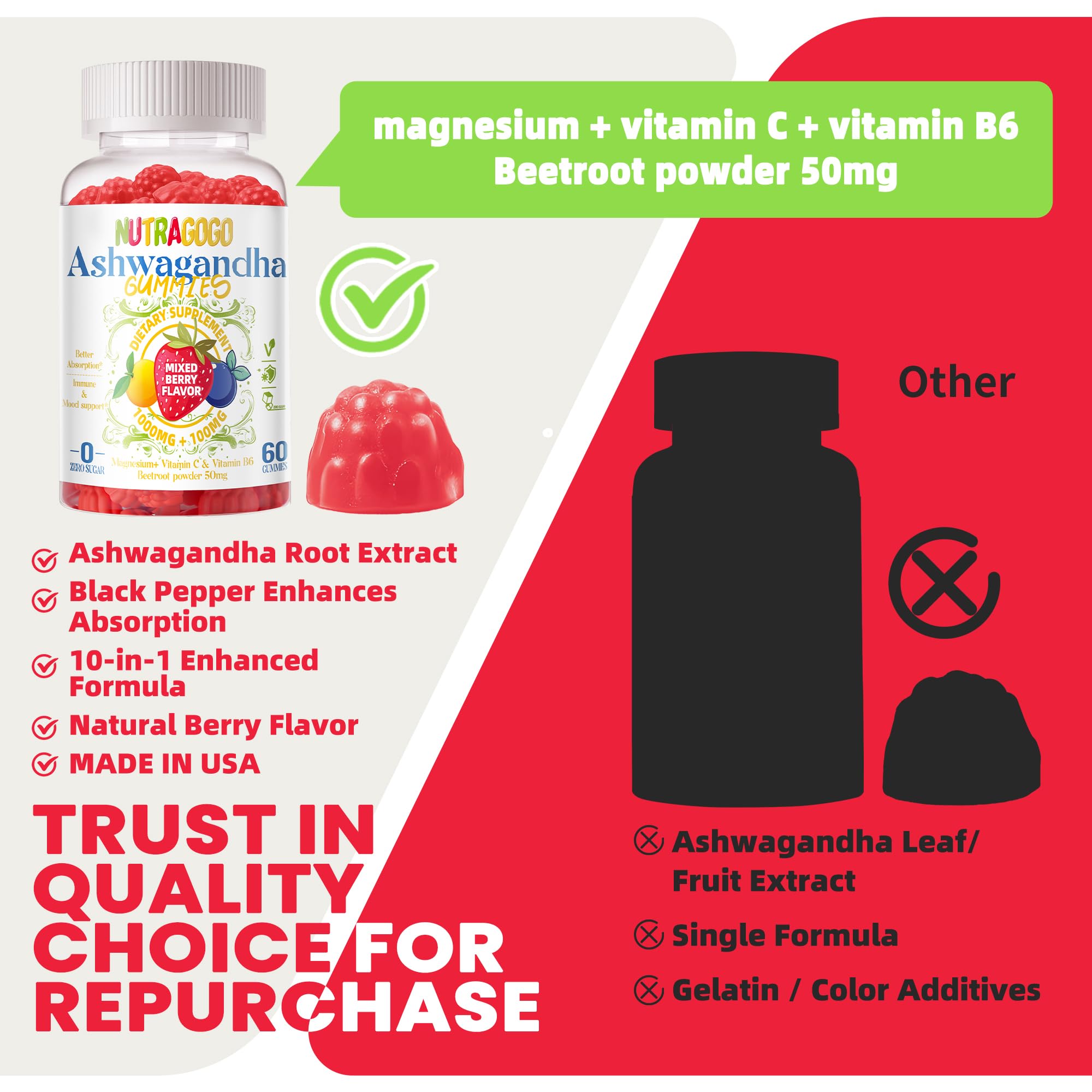 Gomme NUTRAGOGO sans gluten gelatine – douceur fruitée au quotidien.