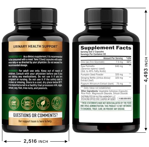 NutraHarmony capsules Saw Palmetto prêtes pour une utilisation quotidienne.