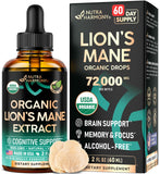 NUTRAHARMONY Crinière de lion Liquide – bouteille prête à l’emploi, soutien cognitif potentiel.