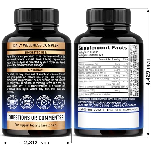 NUTRAHARMONY gélules méthylées, absorption rapide et efficacité quotidienne.