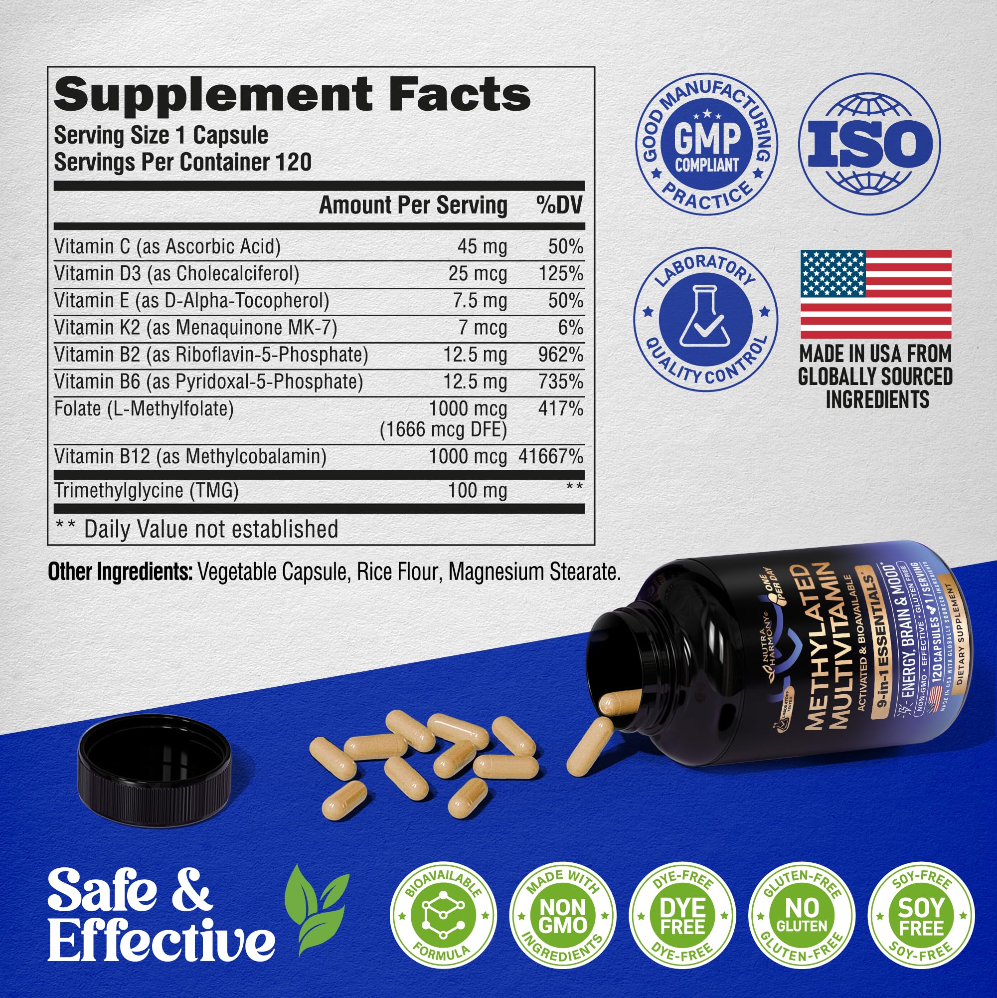 NUTRAHARMONY gélules faciles à avaler, routine bien-être durable.