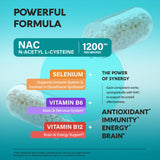 NUTRAHARMONY NAC: dosage en capsules clairement indiqué sur l etiquette.