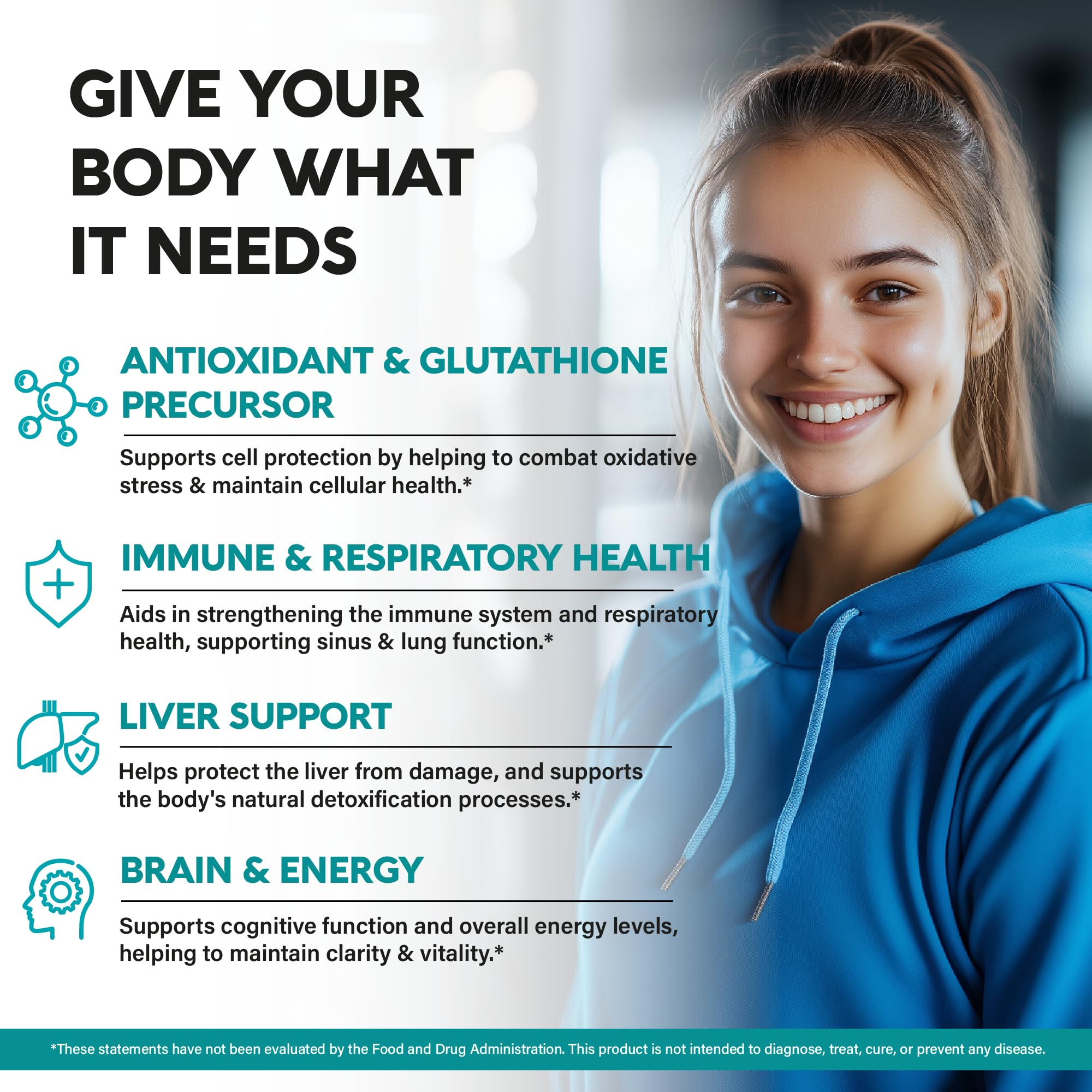 NUTRAHARMONY NAC: étiquette claire sur le flacon pour plus de traçabilité.
