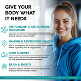NUTRAHARMONY NAC: étiquette claire sur le flacon pour plus de traçabilité.