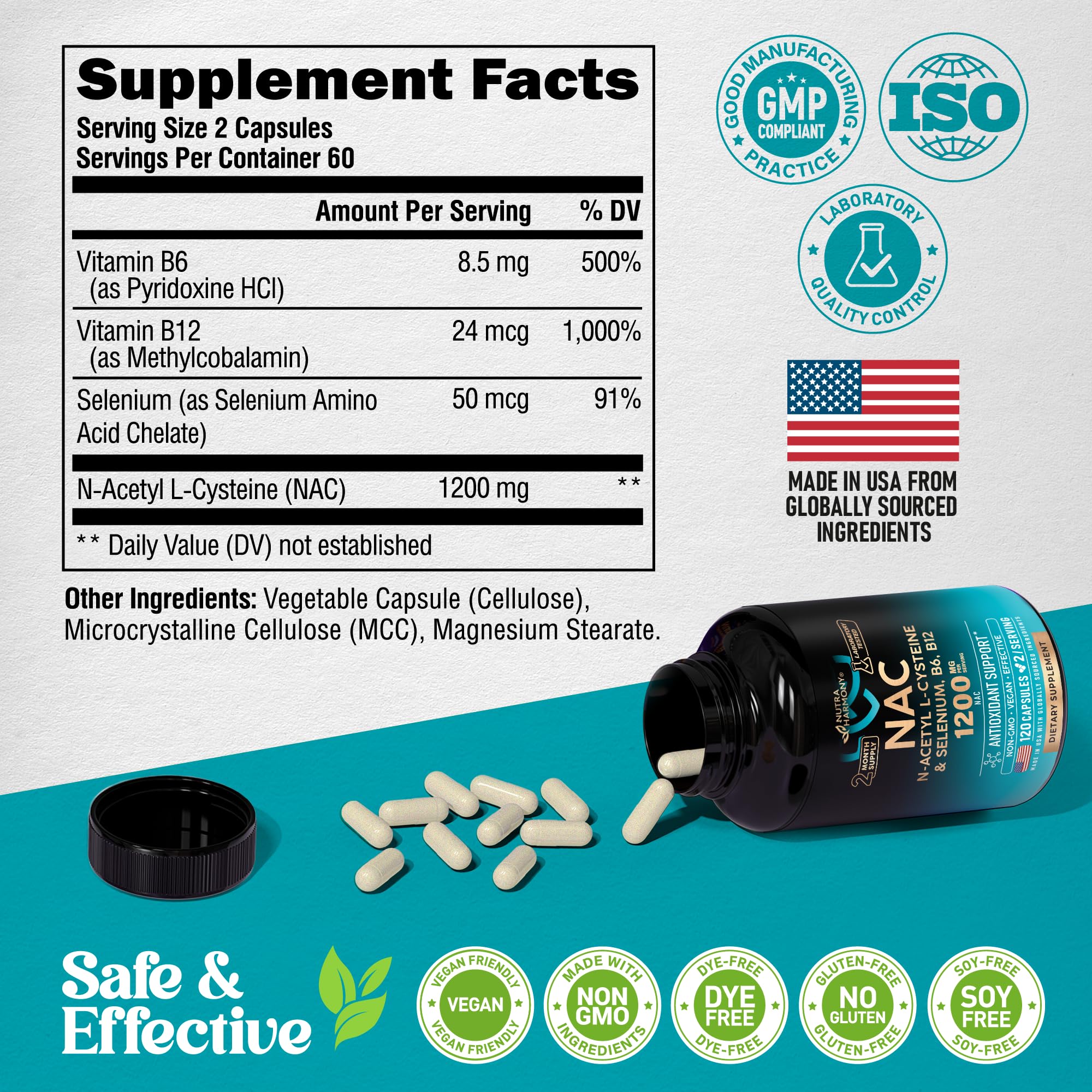 NUTRAHARMONY NAC: emballage clair et fiable pour la traçabilité.