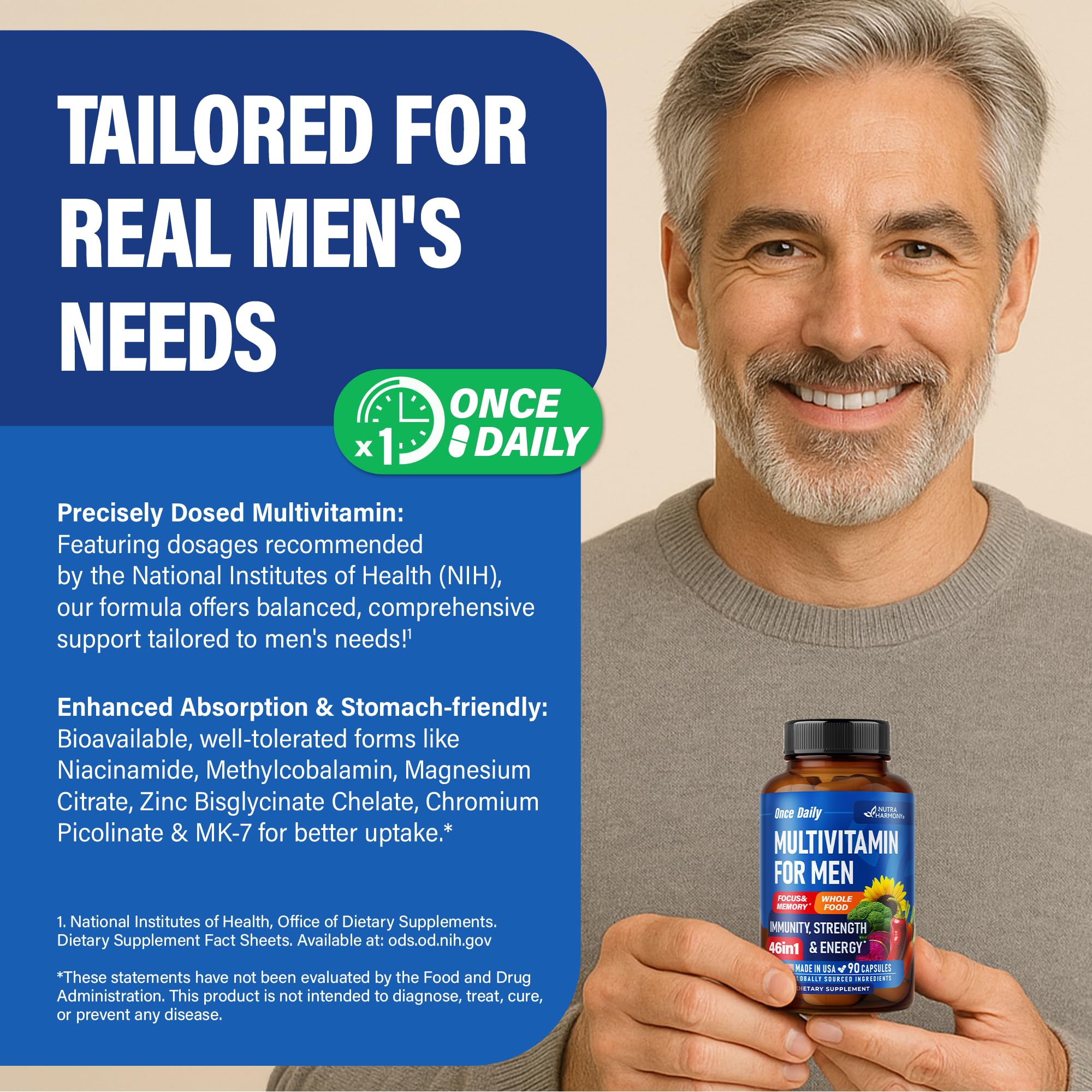 NUTRAHARMONY formule non‑ GMO GMP certifiée.