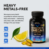NutraHarmony Omega-3 Poisson 3600 mg – Étiquette citron et arôme léger.